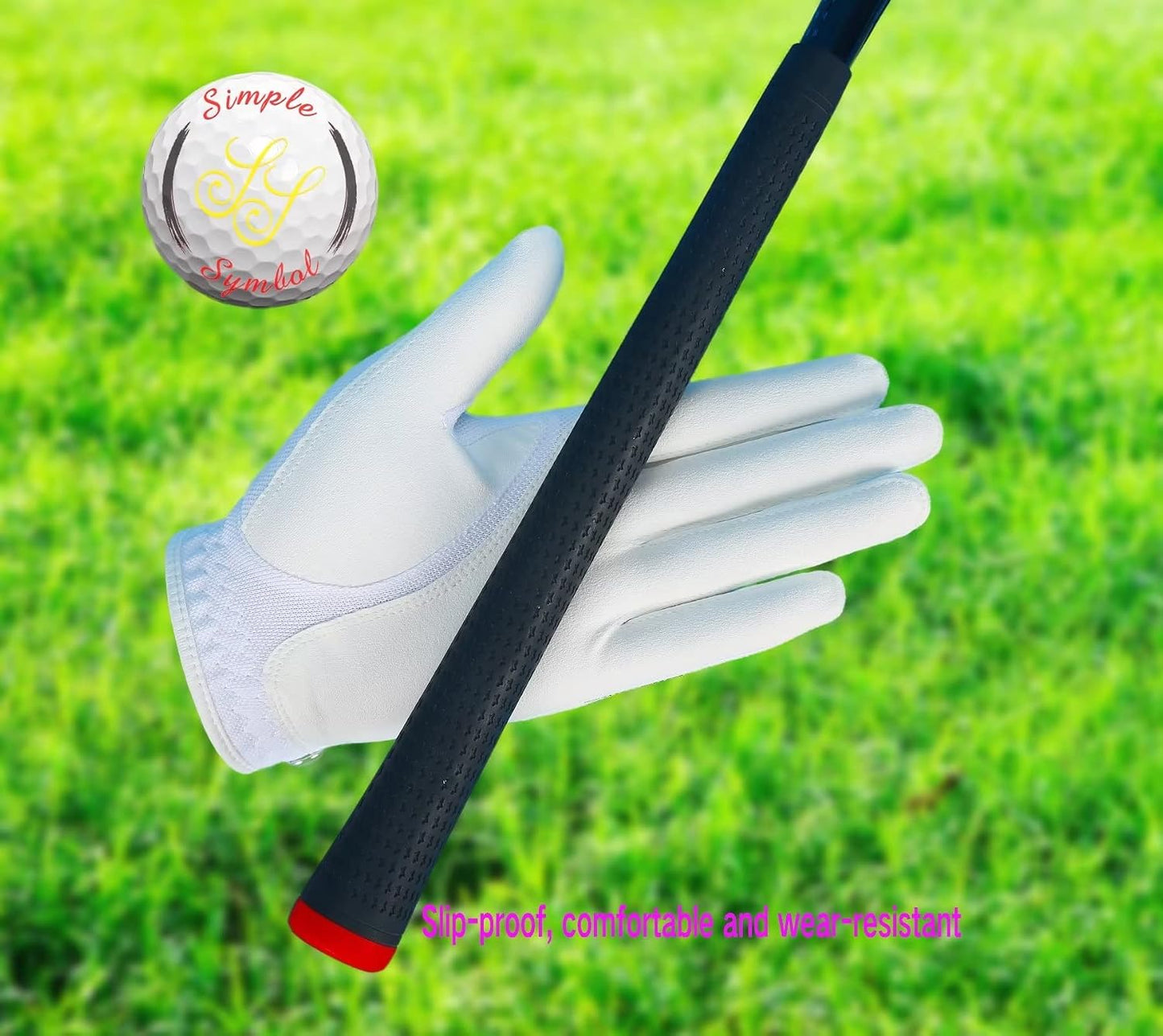 Women's RainGrip Golf Glove Two Pack, Hot Wet Weather Comfort, Four Colors to Choose from Pink/Sky/White/Green