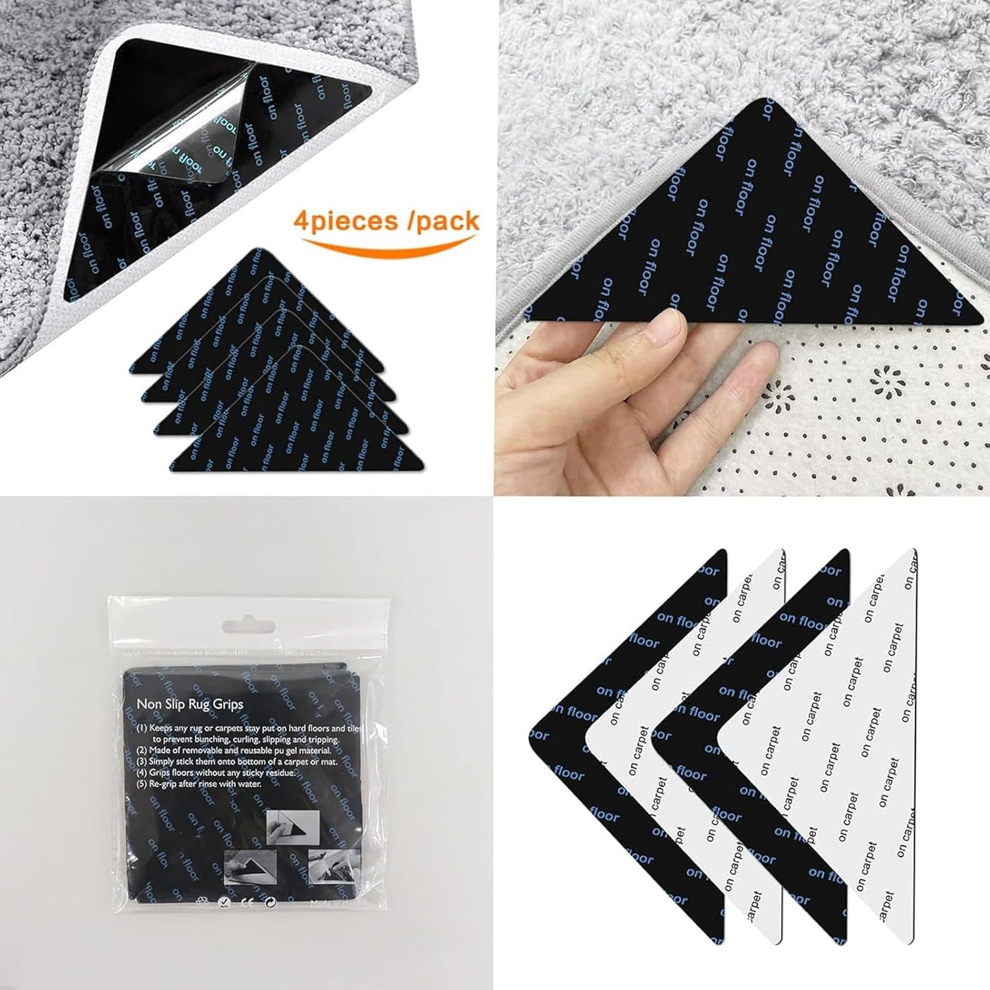Bath Mat, Ultra Thin Bath Rugs, Rubber Mats for Bathroom, Quick Dry, Non-Slip, Machine Washable, Fit Under Door, Absorbent Bathroom Rug, 24 x 48in
