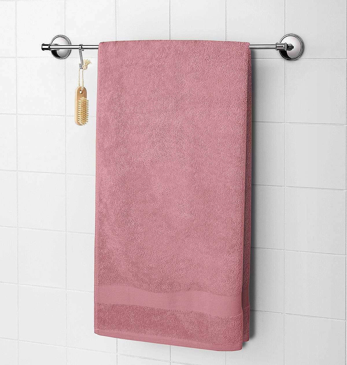 Luxury Bath Towels Set of 4 (27” x 54”) | Towels for Bathroom | Super Soft | Highly Absorbent Towels for Home, Spa, Gym (Pink)