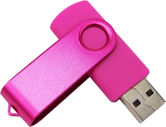4GB USB Flash Drive Memory Sticks Thumb Drives with 1 OTG (Micro USB) and 1 Type-C (USB-C) Adaptor for Mobile Phone (Pink)