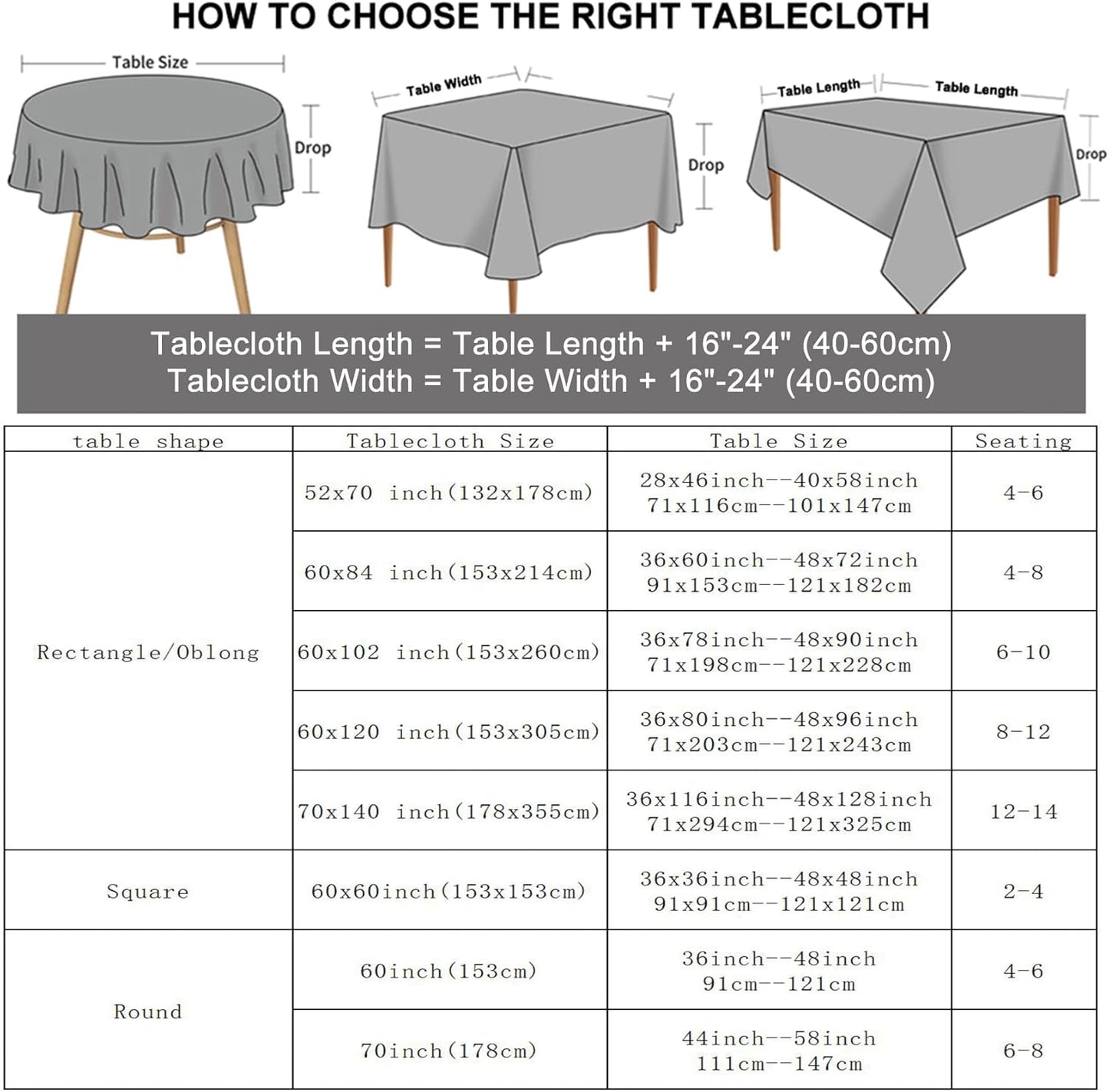 Modern Flowers Tablecloth 60 Inch Circle Vintage Style French Flower Seasonal Washable Wrinkle Free Spill Proof Polyester Wedding Birthday Round Table Cover for Dining Table Farmhouse Kitchen