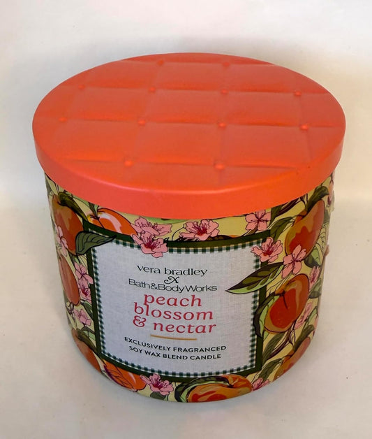 Bath & Body Works Peach Blossom & Nectar 3-Wick Candle