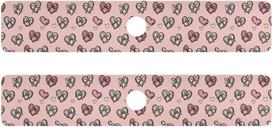Light Pink Heart Bows Valentine Day Faucet Drying mat Silicone Kitchen Faucet Mat Sink Splash Guard Drip Catcher Dish Soap Sponge Holder for Guard Bathroom Farmhouse S