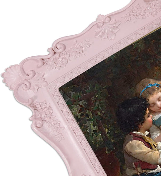 SIMON'S SHOP Vintage Picture Frames 5x7, Pink 5x7 Picture Frame for Wall and Tabletop, Victorian Photo Frames, Rustic Home Decor