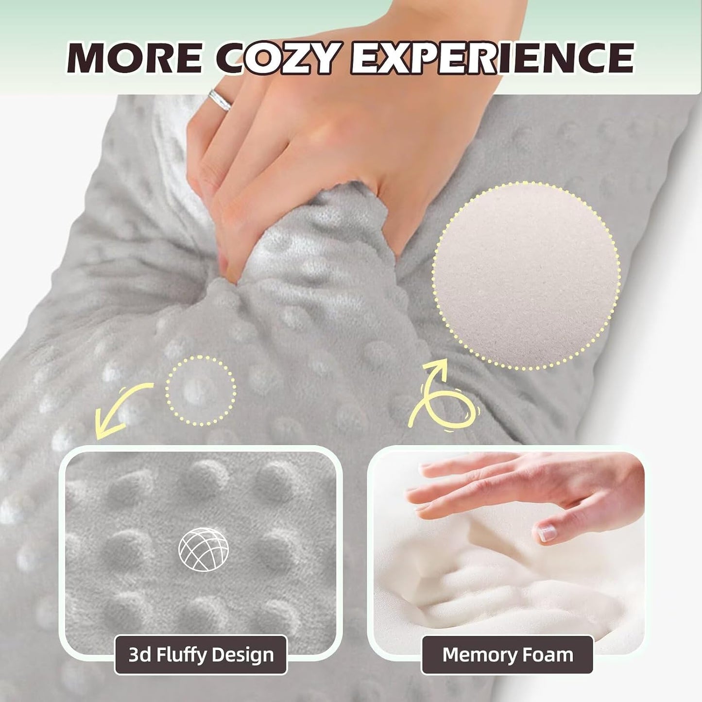 Cervical Neck Roll Pillow Memory Foam Blush Pink 24in Round Neck Pillows Support for Sleeping Lightweight Bolster Cushion for Yoga Travel,Washable Cover