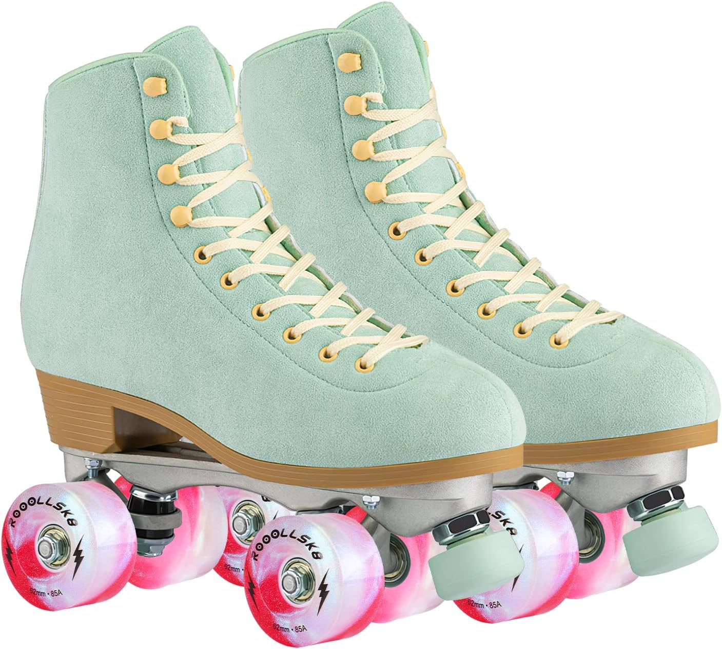Roller Skate Wheels Light up Skate Wheels Indoor and Outdoor Glow Quad Skate Wheels 85A 62MM