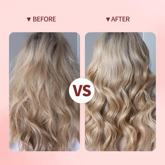 1 1/5 Inch Curling Iron with Clipped Tourmaline Ceramic Barrel Professional 1.25 Inch Hair Curler up to 450°F Dual Voltage for Traveling 60 Mins Auto Off Suit for Different (Pink, 1.25 Inch)