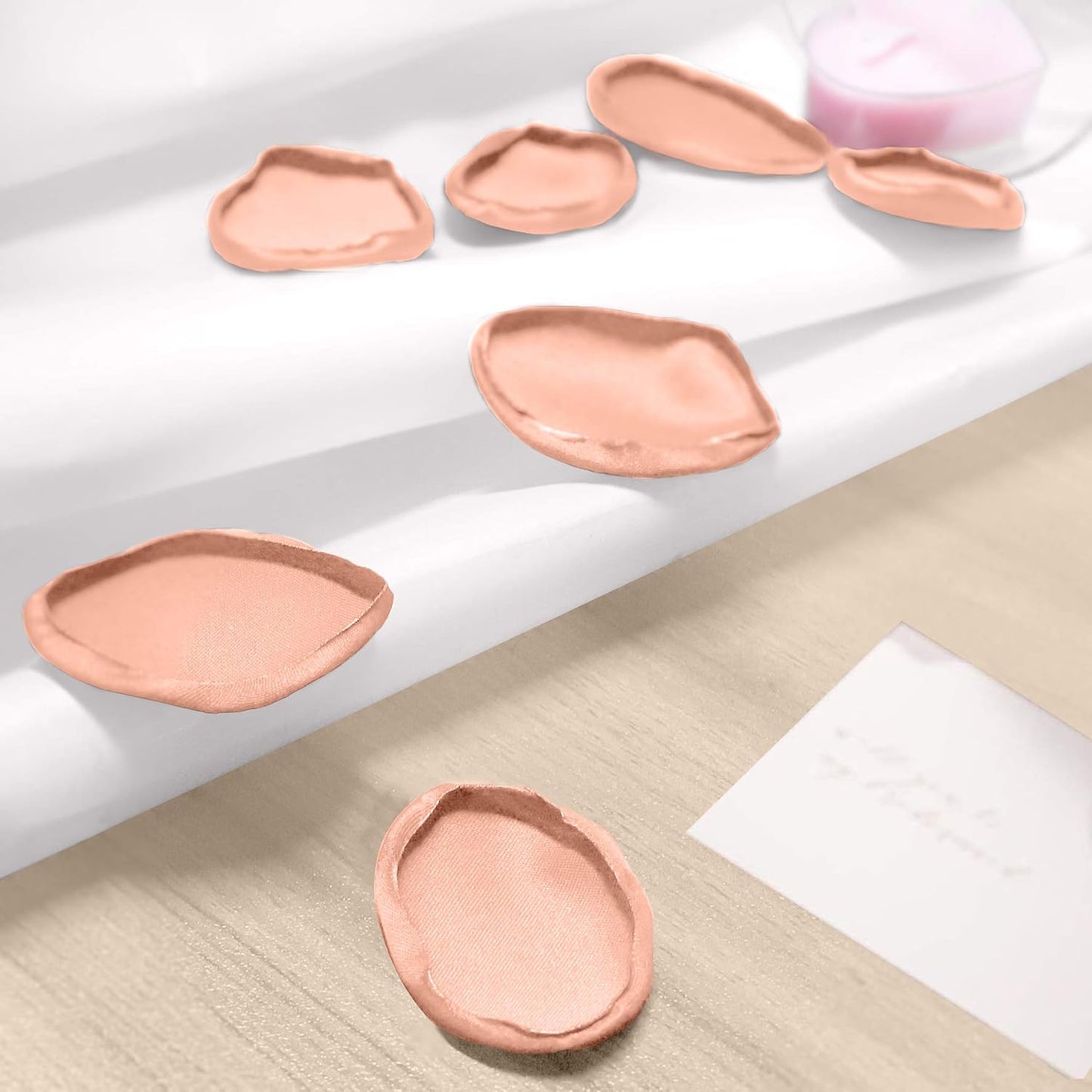 Premium Artificial Silk Rose Petals Flower Scatter Petals for Wedding Aisle Centerpieces Table Confetti Party Home Decoration, Peach, 200pcs, 1.5-2 Inches