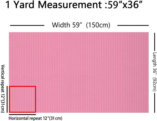 Erosebridal Pink Striped Fabric by The Yard Light Pink Waterproof Outdoor Fabric Geometric Simple Lines Upholstery Fabric Modern Farmhouse Decor Fabrics, 2 Yards