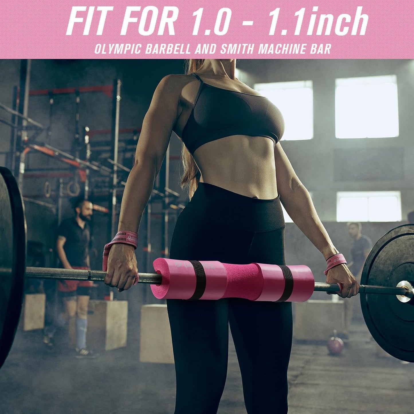 G4Free 9Pcs Barbell Pad Set for Squat, Hip Thrusts, Lunges, Leg day, Standard Olympic Bars with 2 Gym Ankle Safety Straps, 3 Hip Resistance Bands, 2 Lifting Strap, Barbell Pad, and Carry Bag