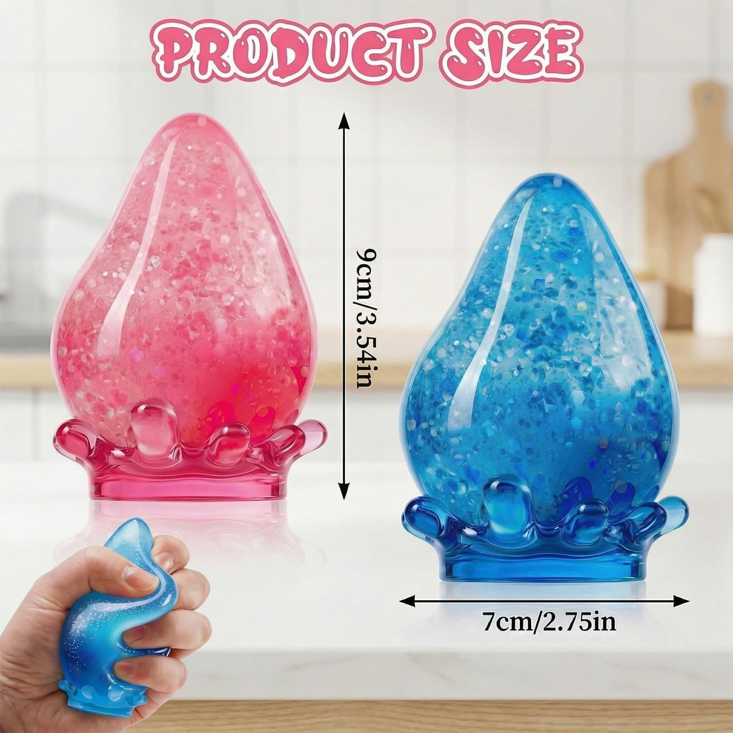 Water Drop Squeeze Squishies, Dream Squishy Drop Squishy Stress Ball,Drop Gifts for Anxiety Relief Office Easter Birthday (Pink)