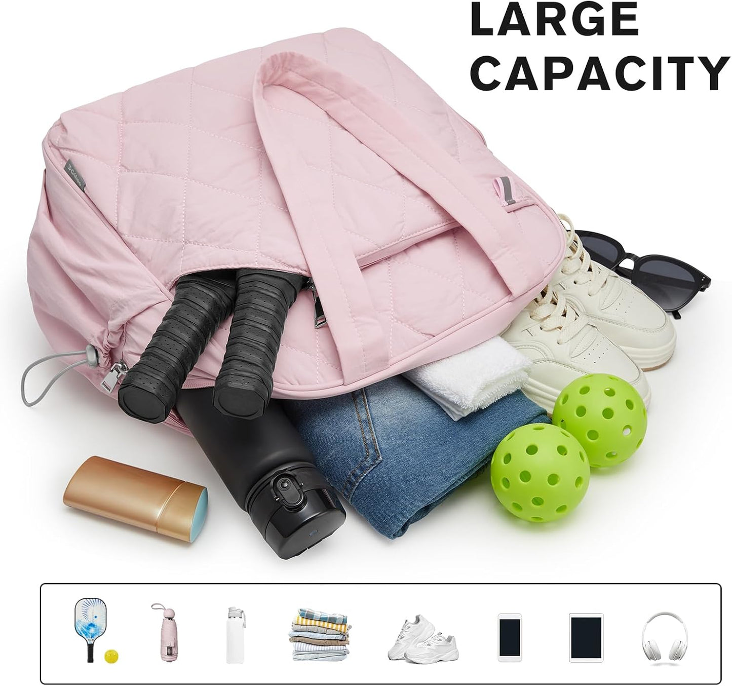 G4Free Pickleball Bag, Pickleball Backpack for Men and Women, Tote with Shoe Compartment and Waterproof Pocket