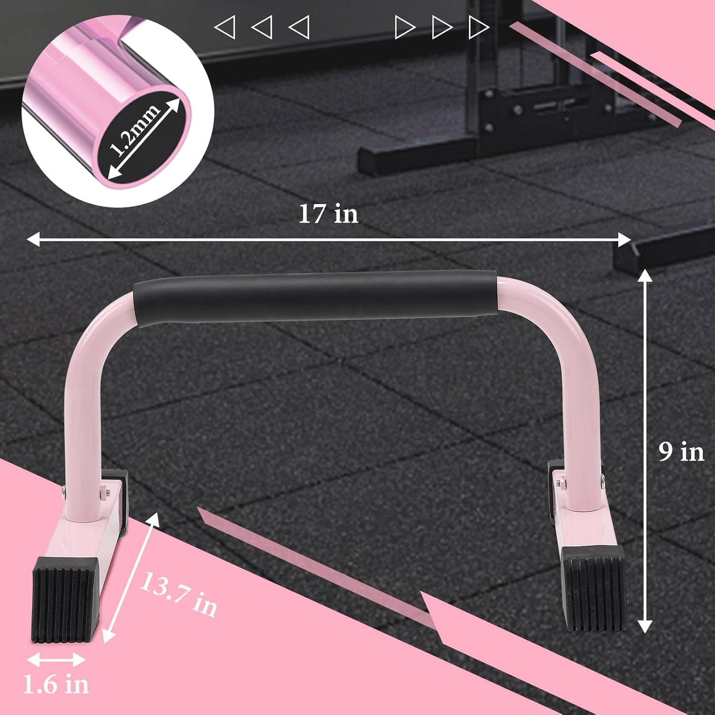 Push Up Bar, 700 LBS Potable Dip Bar with EVA Handle for Home GYM Gymnastics Calisthenics Equipment Apartment Courtyard Balcony Exercise Fitness Upper Body Arm Back Man Woman Kid