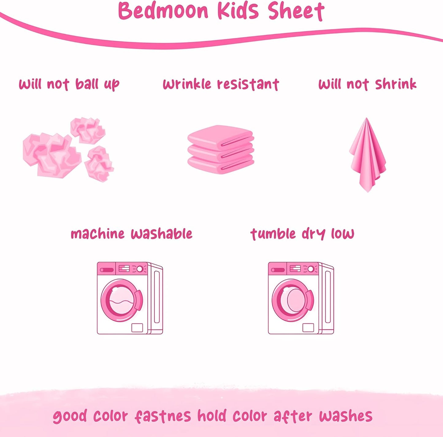 Softan Kids Bed Sheet Set, 3-Piece Twin Sheets Set, Microfiber Fitted Sheet with Corner Straps, Breathable & Silky Soft Pink Fruit Checkered Pattern Sheet and Pillowcase Sets