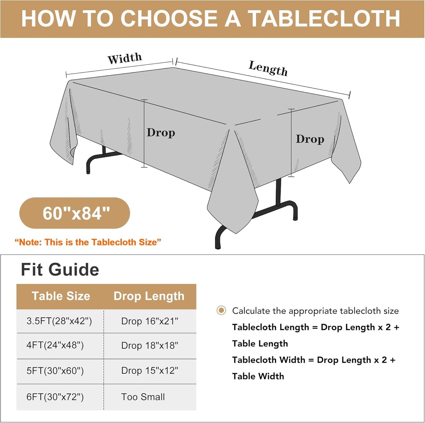 sancua Rectangle Tablecloth - 60 x 84 Inch - Stain and Wrinkle Resistant Washable Polyester Table Cloth, Decorative Fabric Table Cover for Dining Tables, Buffet Parties and Camping, Blush