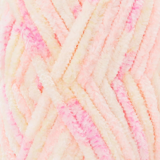 Franel Velvet Yarn Crocheting Fuzzy Blanket, Premier Plush Parfait Chunky Velvet Chenille Blanket, Soft Thick Plush Lustrous (3, Peach Sweetheart)