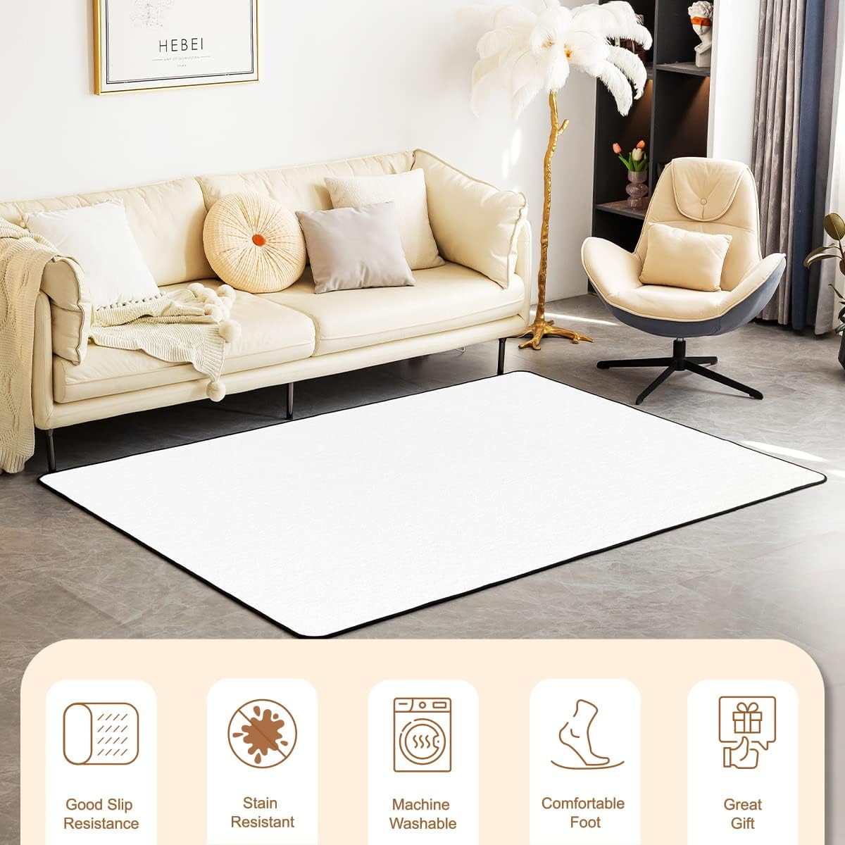 Erosebridal Peach Blossom Area Rug 4'11" x 3'3" Letter J Living Room Rugs Cute Bowknot Princess Coquette Decorative Carpet Pink Bow Fashion Preppy Dreamy Indoor Floor Mat