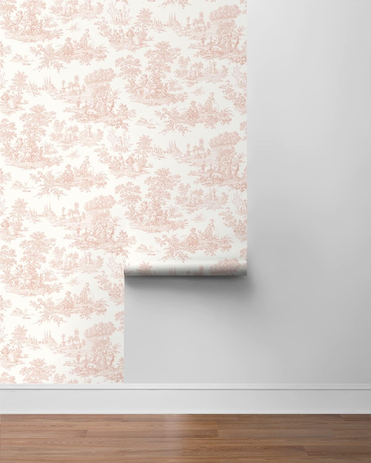 NextWall Chateau Toile Peel and Stick Wallpaper (Blush)