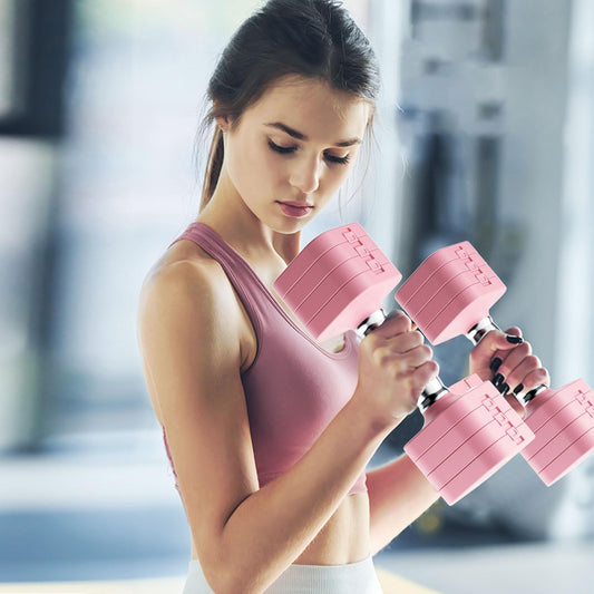 20LB Adjustable Dumbbell Set, 10lb Dumbbells Set of 2, 5 in 1 Free Weights Set, Each 4lb 6lb 8lb 10lb for Women & Men for Home Gym Exercise Workout Strength Training Equipment