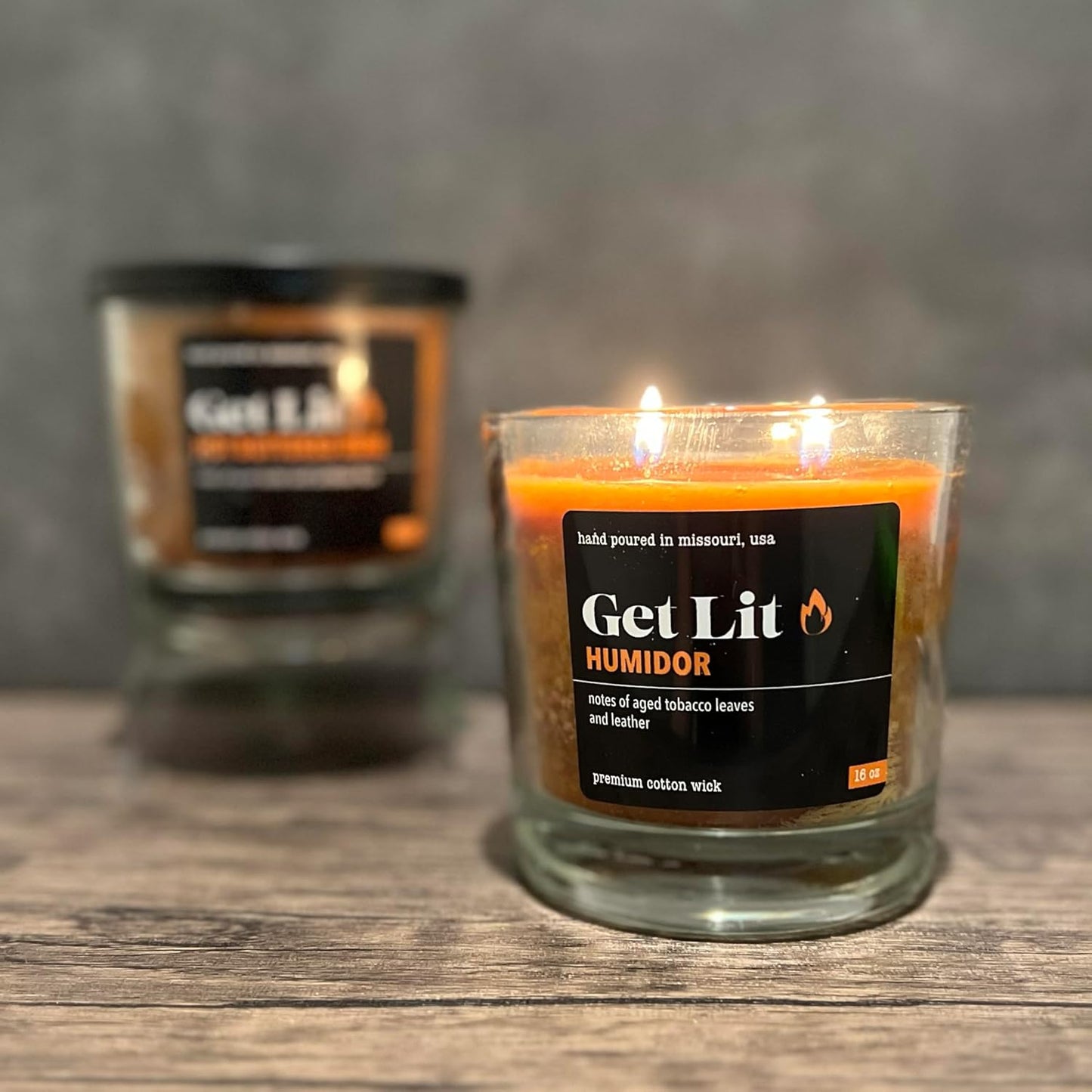Get Lit | Peach Mimosa | 16 oz Double-Wick Scented Candle | Hand-Poured in Missouri, USA | Bright Fruity Champagne Fragrance