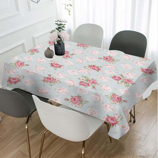 TKS MITLAN Pink Rose Tablecloth Decor Chic Flowers Romantic Vintage Style Spring Table Cloth Dining Room Kitchen Table Cover 60" X 84" Oblong/Rectangle