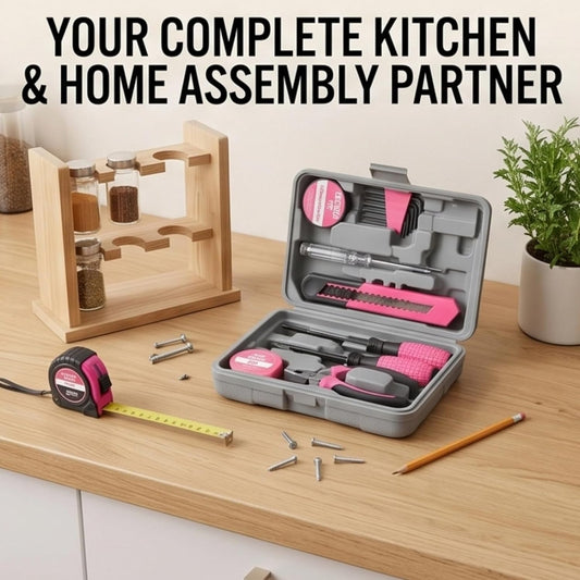 13 Piece Pink Tool Set for Women, Small Household DIY Hand Tool Kit with Pliers, Screwdrivers, Storage Case Starter Set with Storage Case for Renters Students Beginners