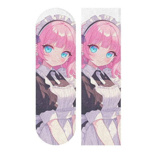 Anime Maid Peach Skateboard Tape Grip Bubble Free Scooter Grips Tape 33×9 Inch lija para Skateboard