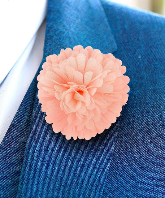 Premium Men's Formal Carnation Flower Lapel Pin - Boutonniere for Men, Brooch Pin