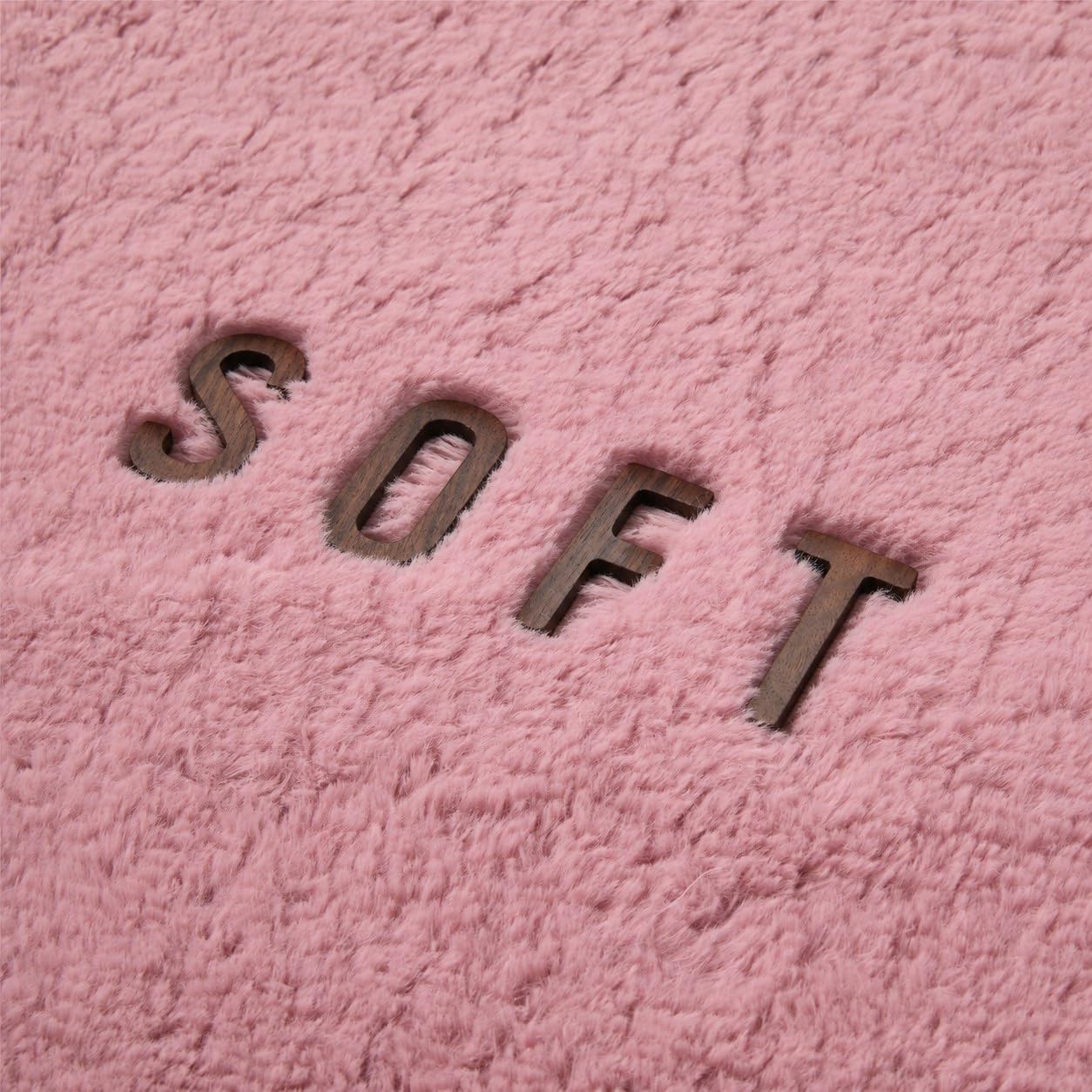 5x8 Ft Blush Pink Fluffy Area Rugs, Pet-Friendly Easy Care Ultra Soft Shag Carpet with Non-Slip Backing, Modern Fuzzy Plush Rug for Living Room, Bedroom & Playroom Decor