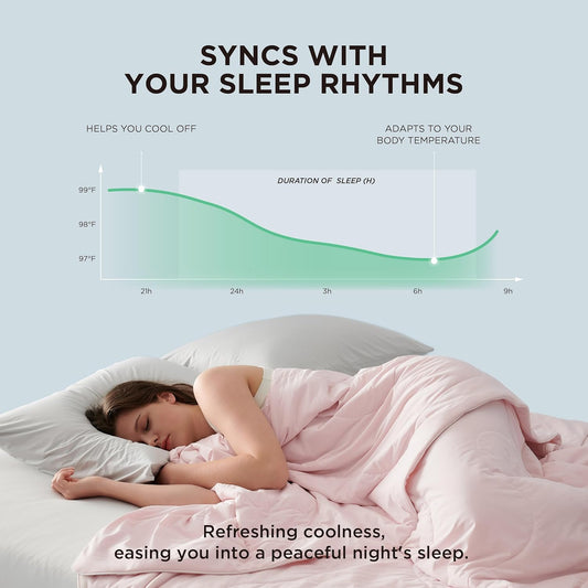Bedsure Cooling Blankets for Hot Sleepers - Cooling Comforter, Cold Summer Blanket Twin Size for Bed, Ice Breathable and Lightweight Gift for Night Sweats, Pink, 60x80 Inches