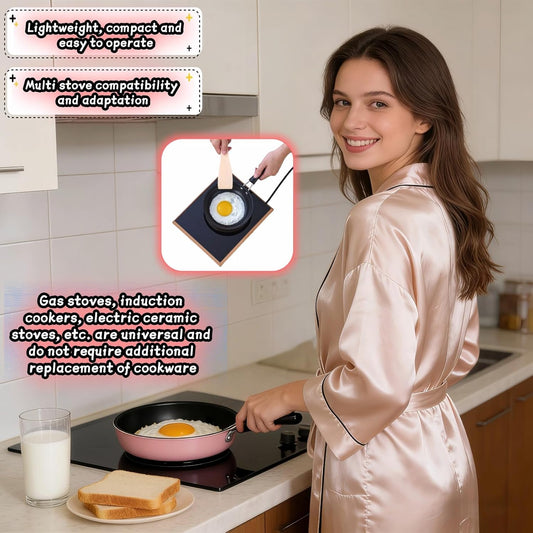 4.7 Inch Mini Non-Stick Skillet - 5-Layer Coating, Dishwasher Safe, Induction & Gas Compatible - Perfect for Camping, RV, Omelets, Pancakes & Healthy Cooking (Pink)