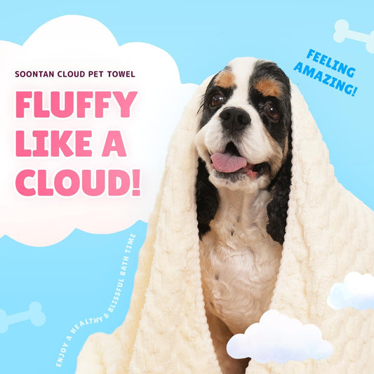 Microfiber Dog Towel Set for Drying Dogs – Absorbent, Quick-Dry, and Soft Towels for Bathing and Grooming Dogs and Cats, Including 2 Different Sized – Cloud Pet Towels (Pink)