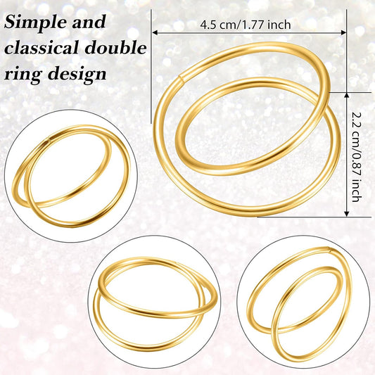 12 Pieces Gold Napkin Rings Metal Spiral Sliver Pink Napkin Rings Buckles Simple Alloy Serviette Holder for Weddings Dinner Party Table