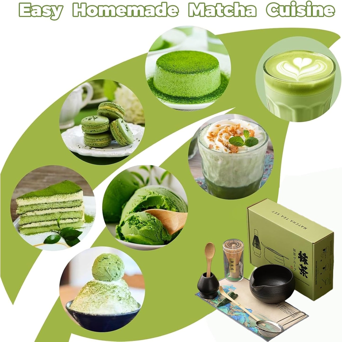 Matcha Whisk Set, 8 Pcs Matcha Set,Matcha Kit for Ceremony,Tradition Tea Set for Making Breakfast/Latte,Matcha Whisk Set with Bowl(Chawan)/Whisk and Holder,Gift for Family/Friend (Pink)