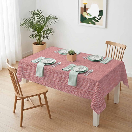 Rectangle Tablecloth,Vintage Pink Waterproof Oil-Proof Table Cloth Kitchen Dining Tables Cover for Indoor Outdoor Wedding Holiday Party Decor,Farm Retro Linen