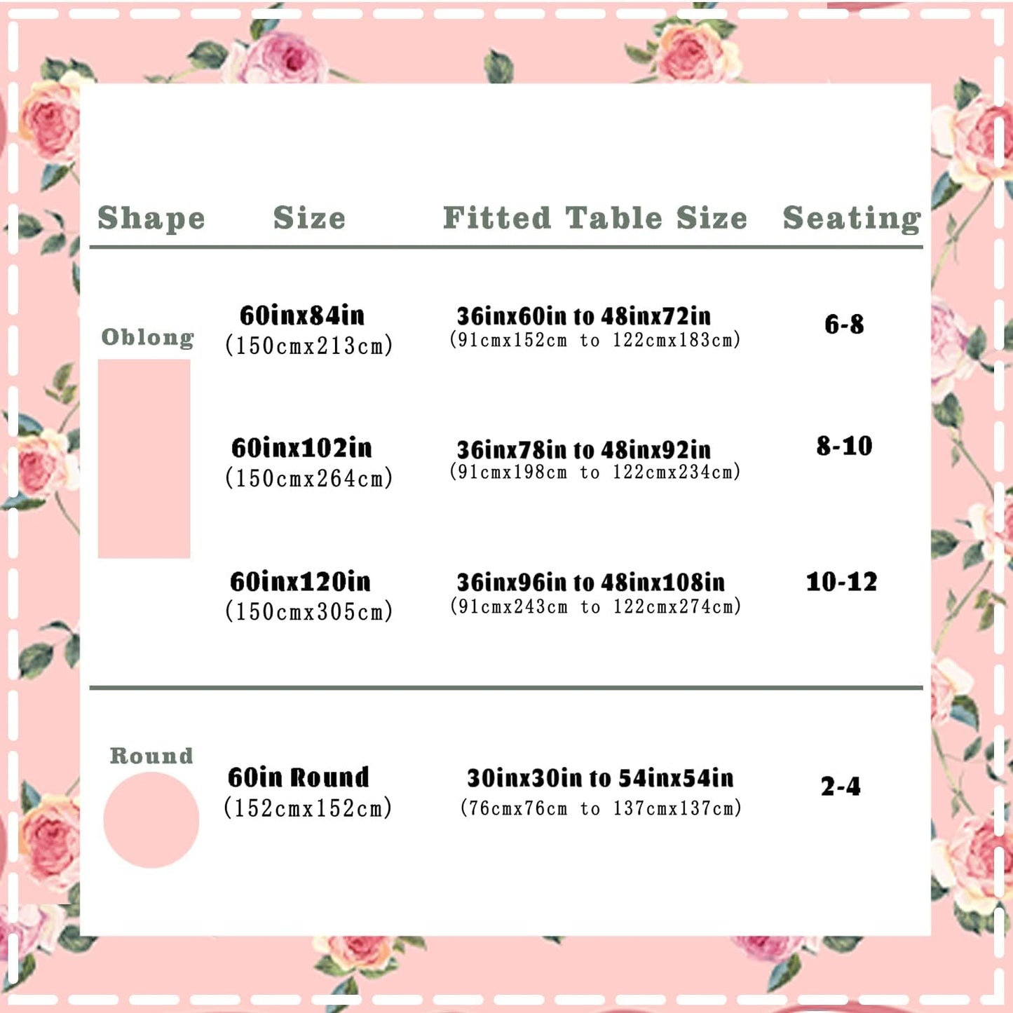 Pink Floral Tablecloth Decoration Tablecloths, Pink Rose Rosette Butterfly Table Covers, Waterproof Table Cover for Dinner Kitchen Party Holiday Decor 60"x 84" Oblong/Rectangle