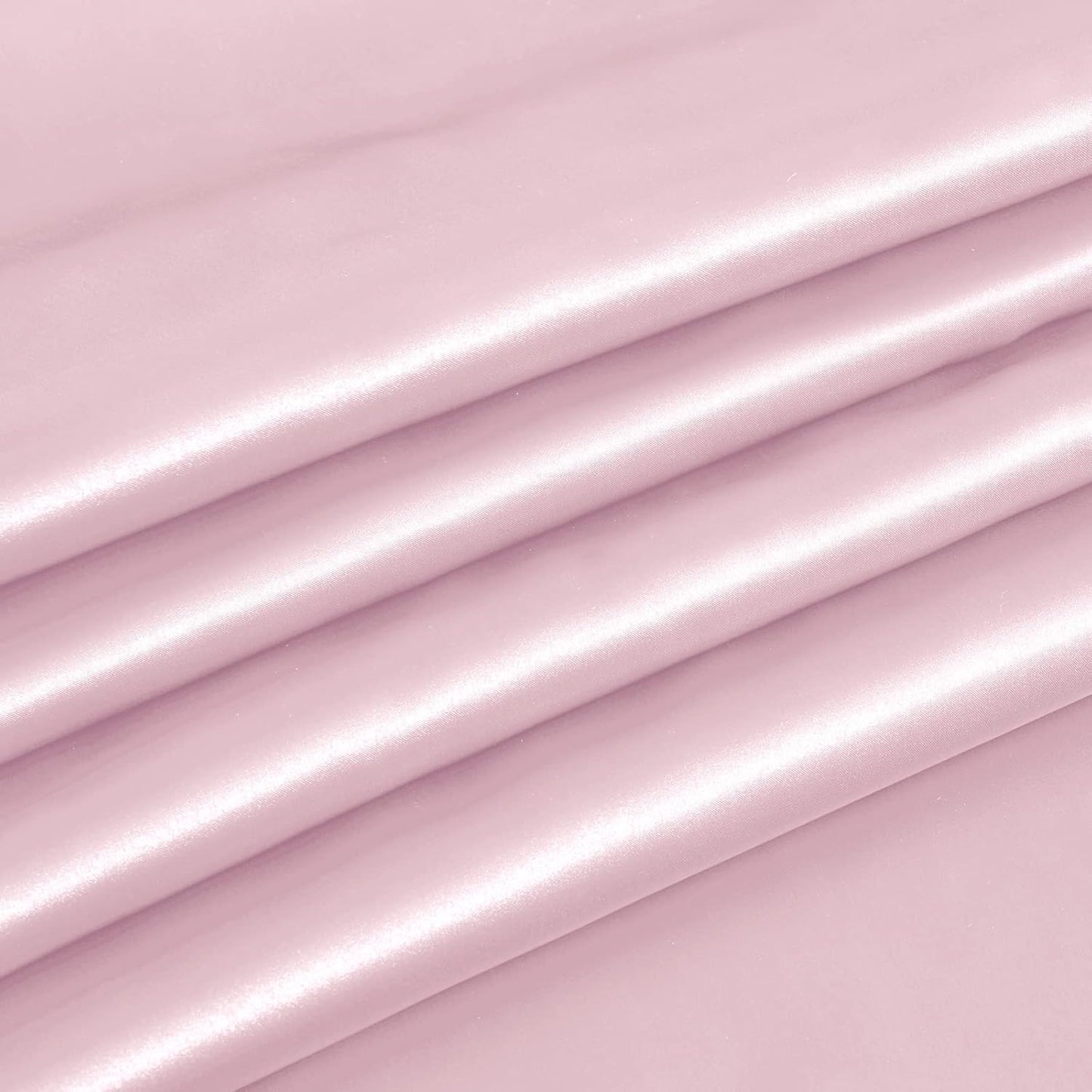 Manyshofu Pink Satin Tablecloth Rectangle 60 x 120 Inch - Scalloped Tablecloth(1 Pack), Wrinkle Oblong Satin Table Cloth Waterproof Silky Table Cover for Wedding Party Banquet Dining Rectangle Tables