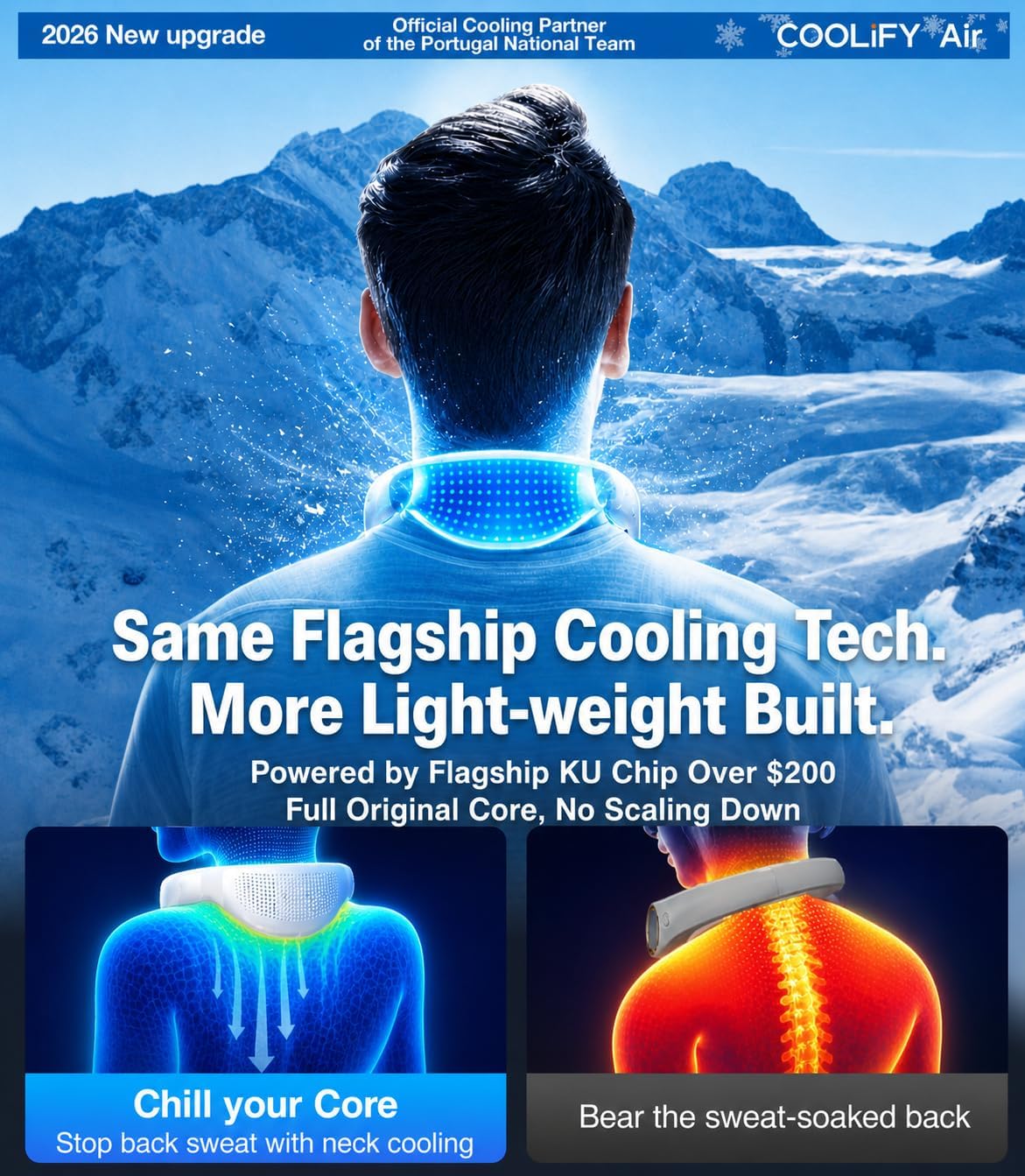 TORRAS COOLiFY Air 2026 Upgraded Neck Fan Air Conditioner, Ultra-Light Portable Fan Rechargeable, Personal Cooling Neck with 3 Modes Fan/Cooler/Heat for Travel, Camping, Outdoor Gift for Women, Pink