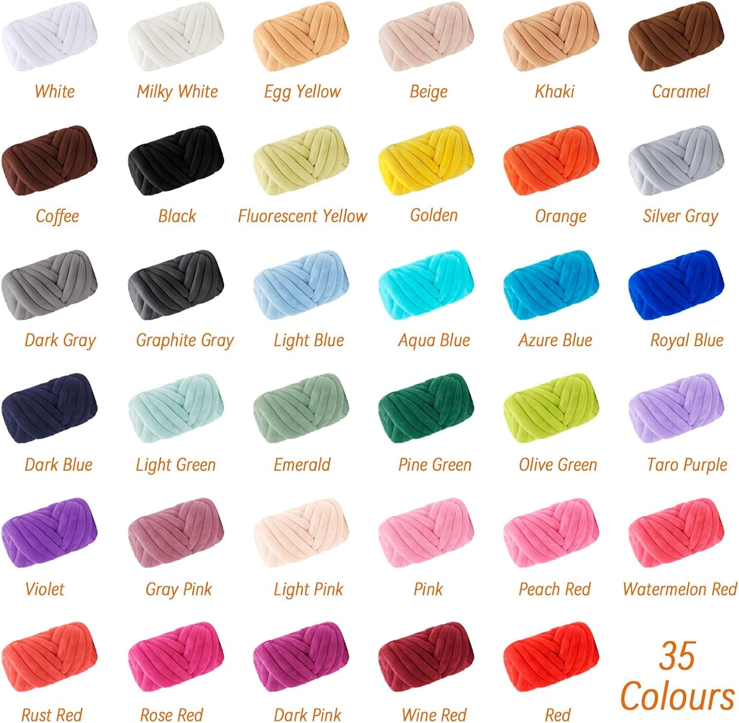 Thick Chunky Yarn for Arm Knitting, Jumbo Tube Knit Blanket Soft Velvet Yarn for Crocheting Handbags, Hand Knitting, Pet Bed, Rugs, Pillows, Crafts (Peach Red, 0.55lbs)