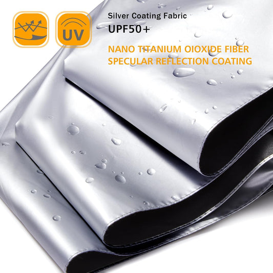 G4Free UPF 50+ UV Protection Travel Umbrella 42/46 Inch Windproof Silver Coating Sun Blocking Umbrella