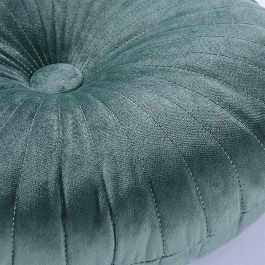 HLOVME Round Pillow Cushion for Couch Velvet Decorative Small Throw Pillow Solid Color for Living Room Bed Floor 13.7โ, Dusty Pink