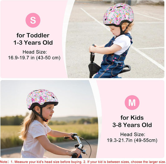 Toddler Helmet, Baby Infant Kids Bike Helmet for Kids Age 1-3/2-4/3-5/5-8 Adjustable Toddler Bike Helmets for Boys Girls for Scooter Skateboard Cycling