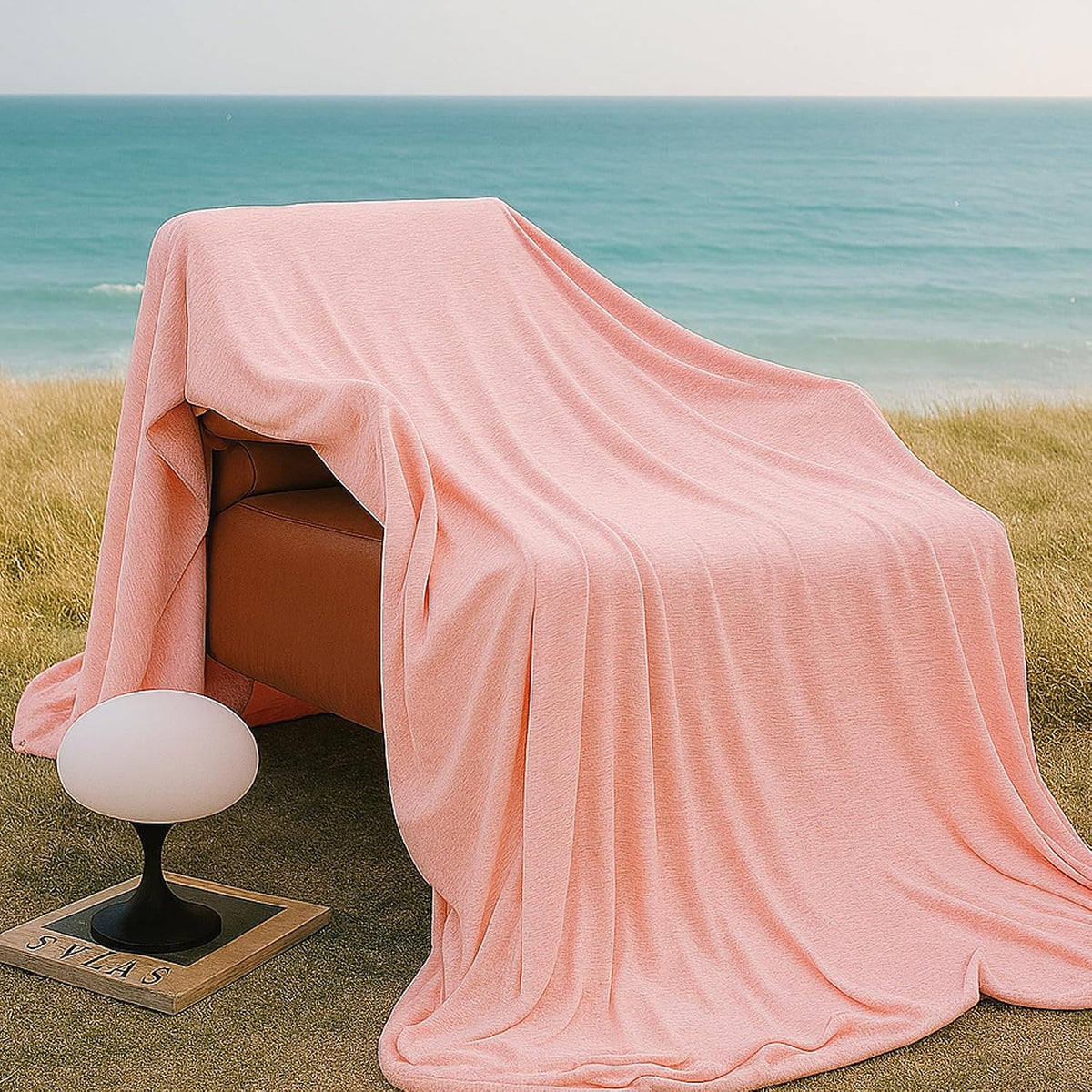 Cooling Blanket King Size, Pink Summer Blanket for Hot Sleeper and Night Sweats, Lightweight Soft Q-Max>0.4 Arc-Chill Cool Blanket