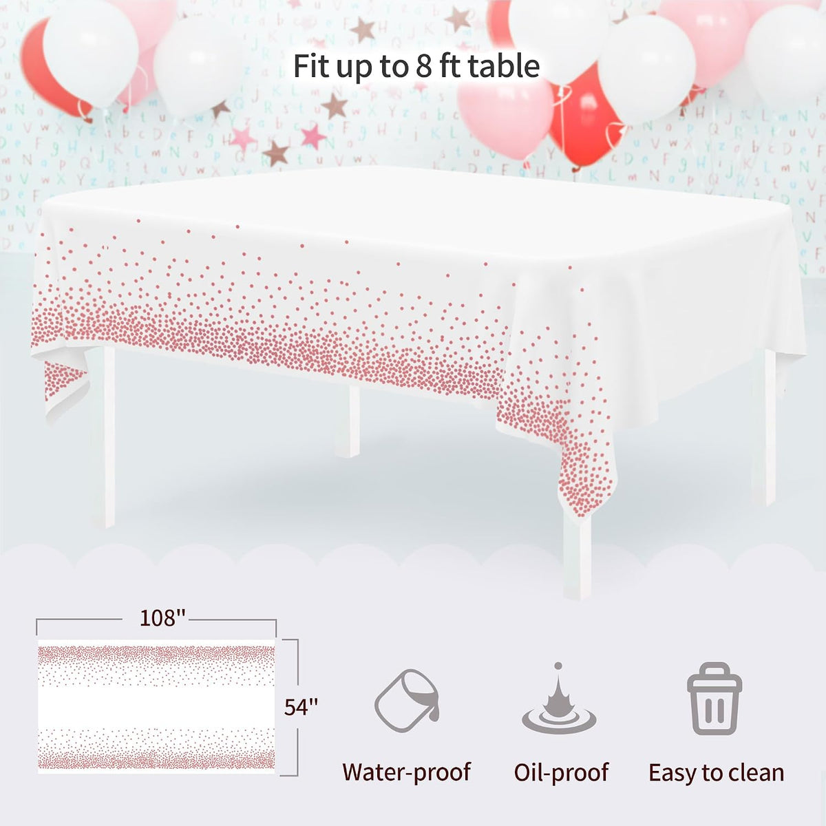 Pack of 11 Cake Stand Set of Cupcake Stand, Tray & Table Cloth (Pink)