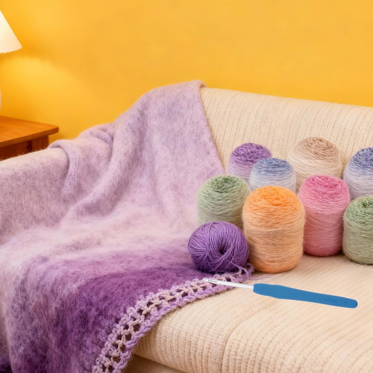 Yarn for Crocheting,Gradient Cake Crochet Yarns for Knitting,3 Pack