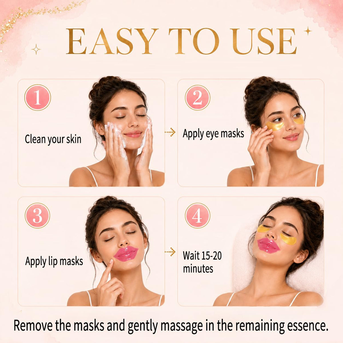 30 Pairs Lip Mask & Eye Masks, Bridesmaid Gifts, Bachelorette Party Favors