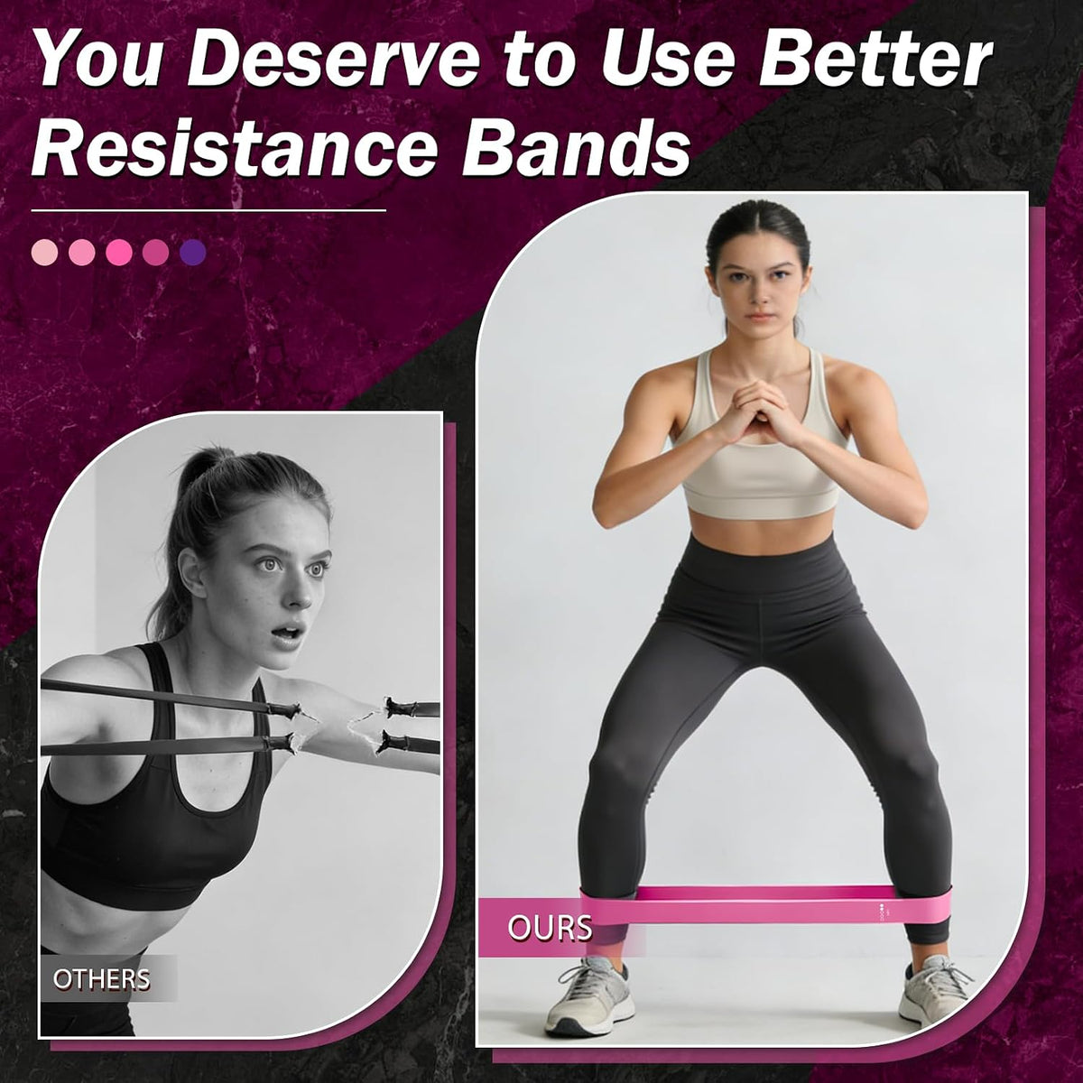 Resistance Bands for Working Out, 5 Levels Exercise Bands Set