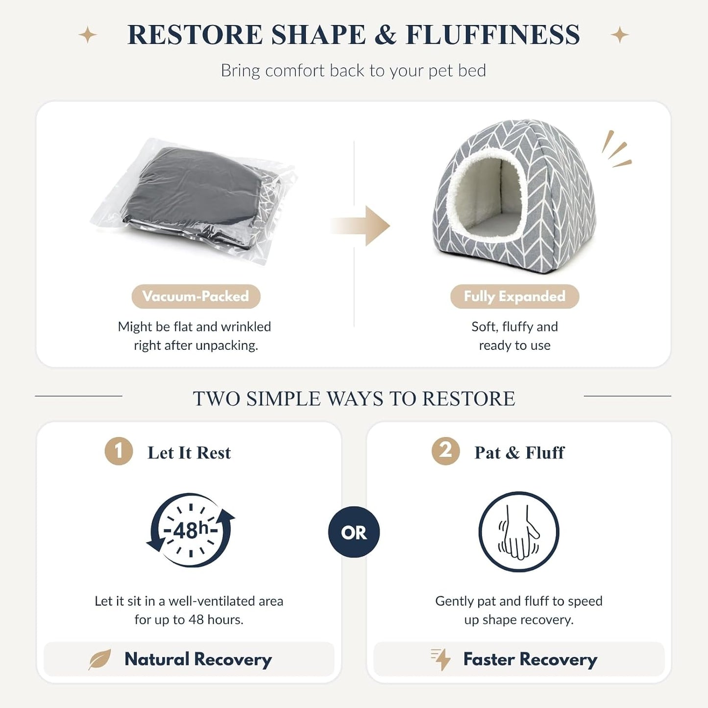 Guinea Pig Hideout Bed Dwarf Rabbit House Cave Accessories Cozy Hide-Out for Little Bunny Hedgehog Ferret Chinchilla&Other Small Animals (Grey)