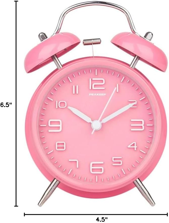 4 Inches Twin Bell Loud Alarm Clock for Heavy Sleepers