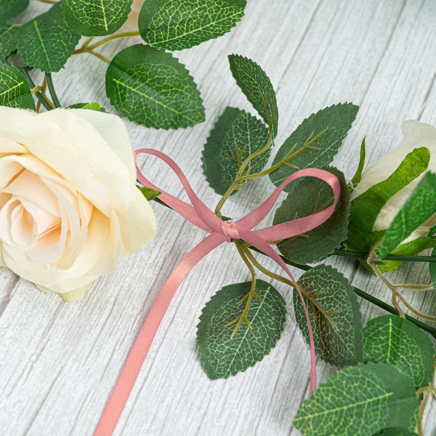 50 Yards Peach Pink Satin Ribbon 1/4 Inch Double Face Ribbon for Gift Wrapping Bouquets Crafts Wedding Decoration